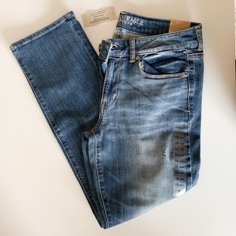 NWT, American Eagle, Medium Wash Skinny Jean, 12S
